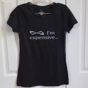 Infinity "I'm Expensive" Sheer Black Graphic Tee